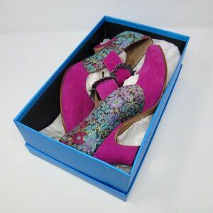 John Fluevog Wonder Moher Magenta/Floral Mary Janes with a Buckle